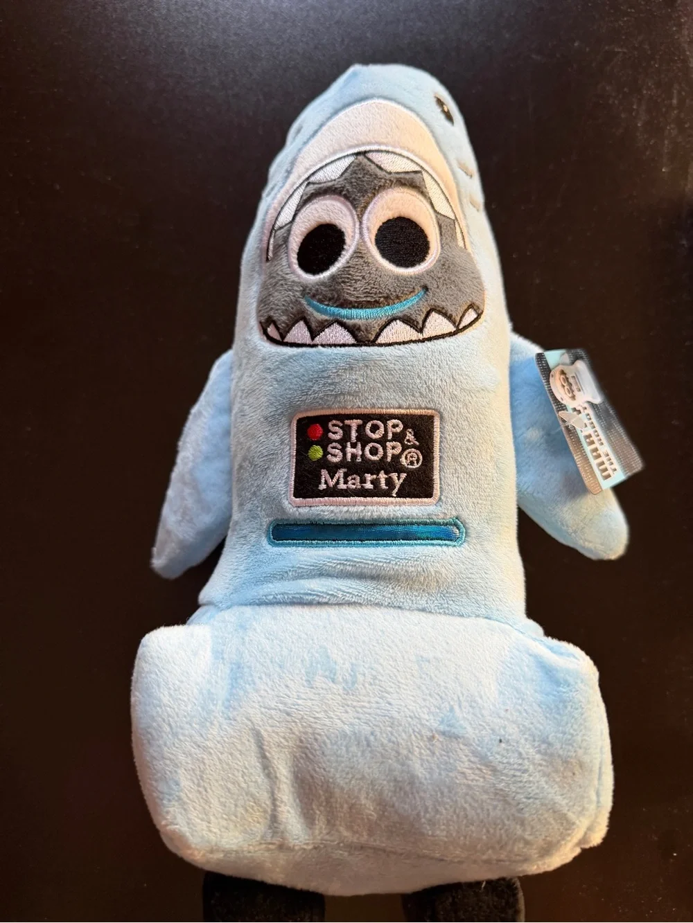 Plush Marty Robot Summer Shark Hat Stop & Shop 12